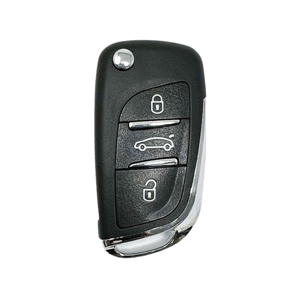 CARCASA PSA DE MANDO PLEGABLE 3 BOTONES HU83 (PILA EN CARCASA)