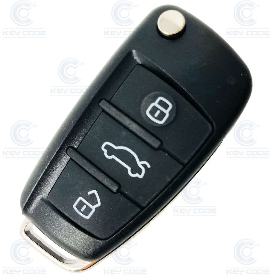 MANDO PLEGABLE AUDI A1, Q3 DE 3 BOTONES 434 Mhz ASK (8X0837220D - 8X0837220) ID48 - ORIGINAL - 