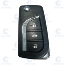CARCAÇA COMANDO RETRÁCTIL TOYOTA 3 BOTÕES (TOY51)  