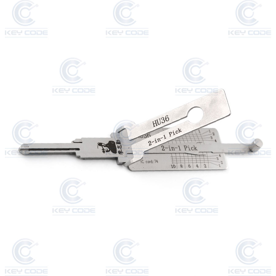 GANZUA LISHI 2  EN 1 HU36 MERCEDES PARA VEHICULOS CLASICOS (1973 - 1985) / ANTIREFLEJO 