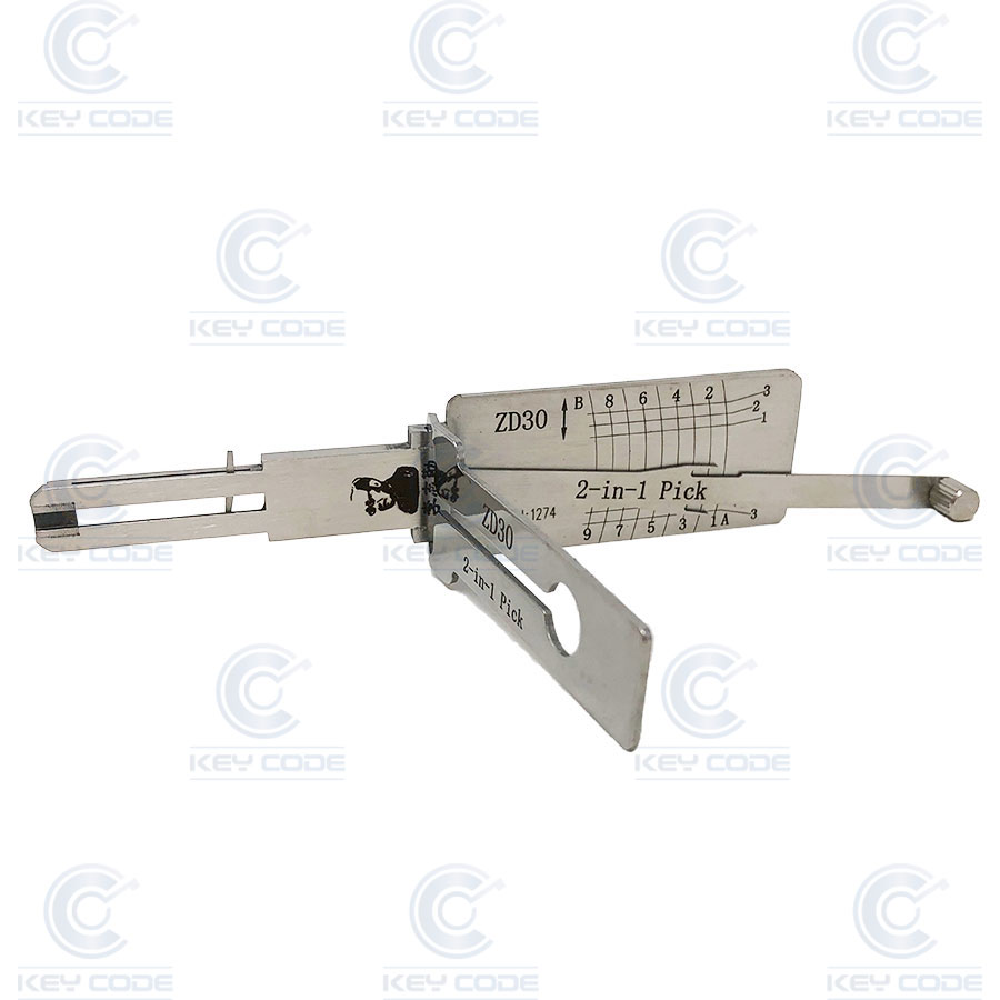 GANZUA LISHI 2 EN 1 ZD30-AG ZADI, APRILIA, DUCATI, KTM Y MOTO GUZZI - ANTIREFLEXO -