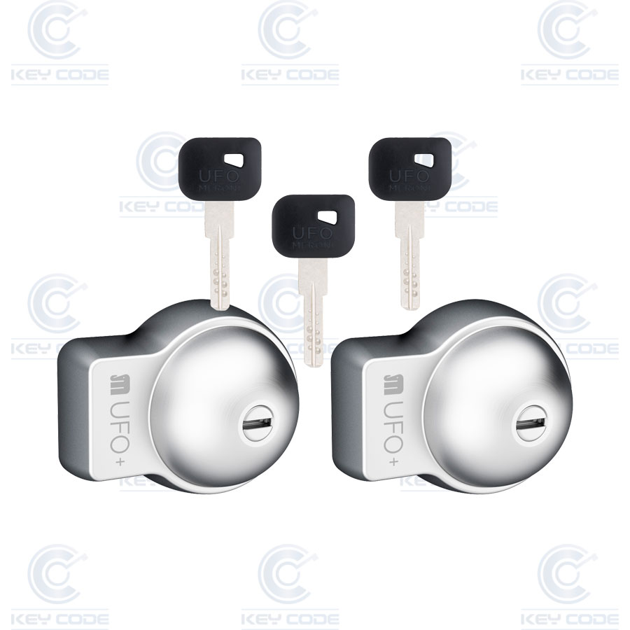 CONJUNTO DE 2 FECHADURAS UFO + PARA PORTAS (8086H3232B) H 88 X D 55 X L 112 MM