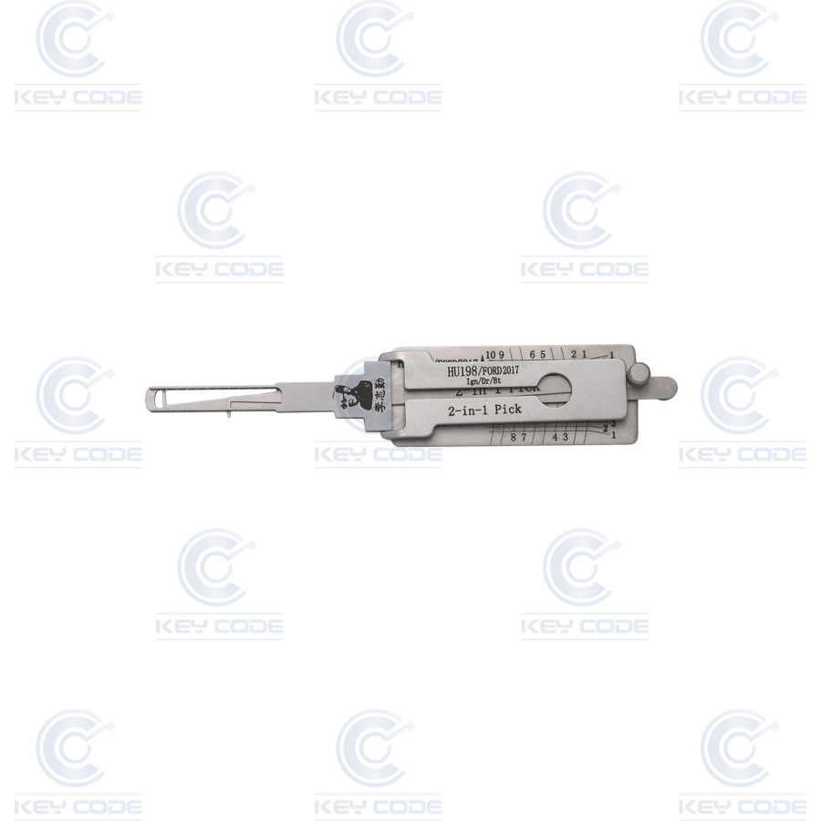 GANZUA LISHI 2 EN 1 FO6 H51 PARA FORD (1990)  (5 CUTS) PUERTA Y MALETERO / ANTIREFLEXO 