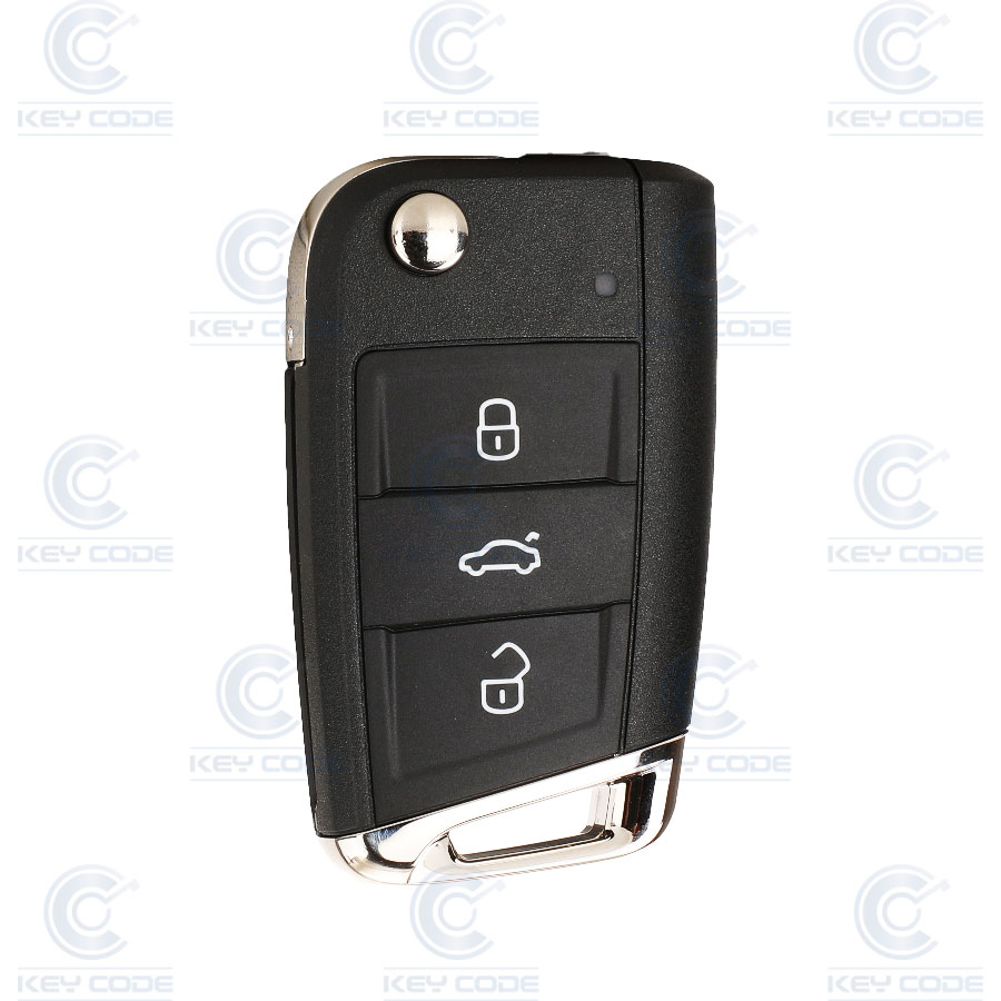MANDO PLEGABLE VOLKSWAGEN DE 3 BOTONES PARA TIGUAN (2019) (5G6959752CJAIF) 434 ASK - ORIGINAL - 