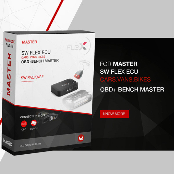 SOFTWARE FLEX ECU (COCHES, FURGONETAS, MOTOS) OBD + BENCH MASTER