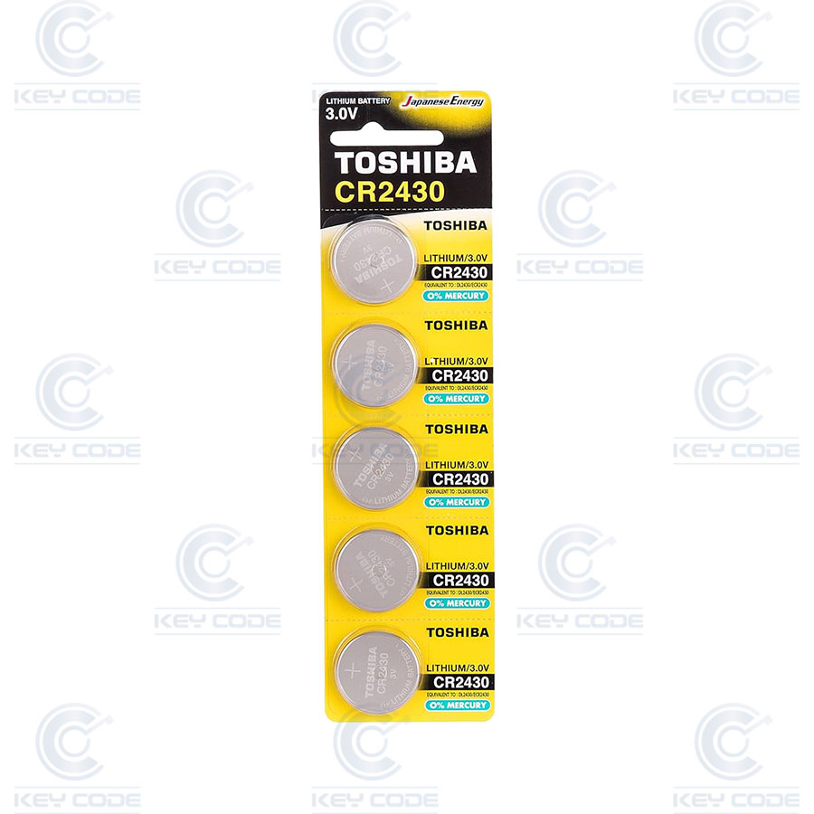 PILE TOSHIBA CR2430 3,0 V (5 UNITÉS)