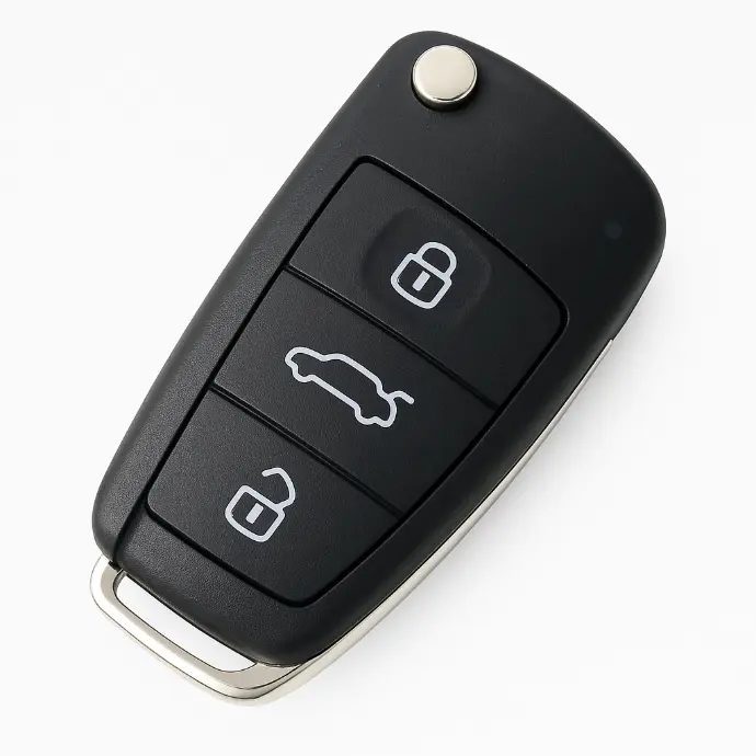 TELECOMMANDE PLIABLE AUDI A3/TT DE 3 BOUTONS 434 Mhz KESSY - ORIGINALE SANS LGO (8V0 837 220-8V0 837 220D) ID88 128 BITS