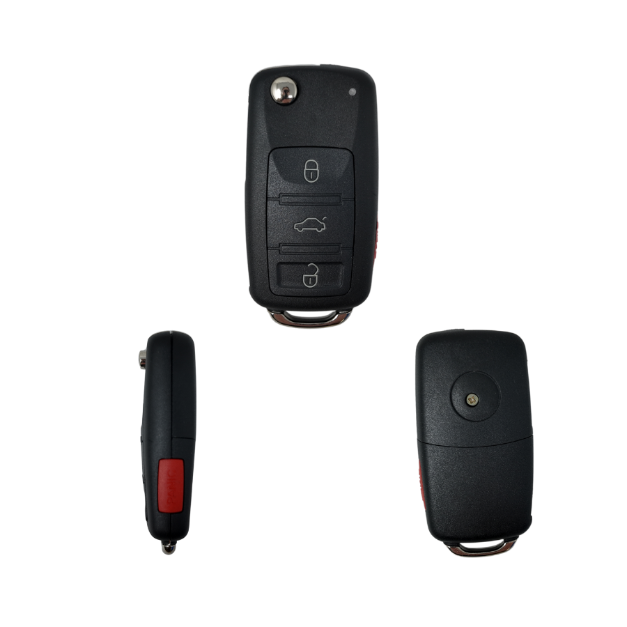 AUDI A8 (2003-2011) FLIP REMOTE 3+1 BUTTONS PCF7942 433 mhz (4E0837220H) - AFTERMARKET
