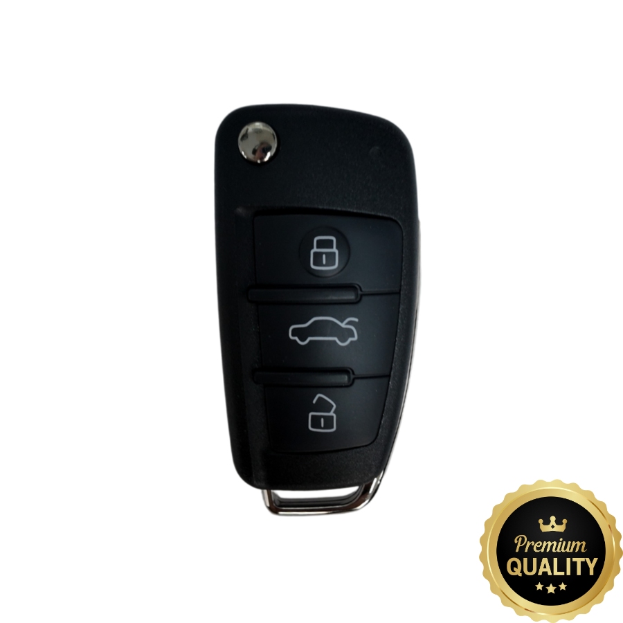COQUE TELECOMMANDE HU66 AUDI 3 BOUTONS (06+) - QUALITÉ SUPÉRIEURE