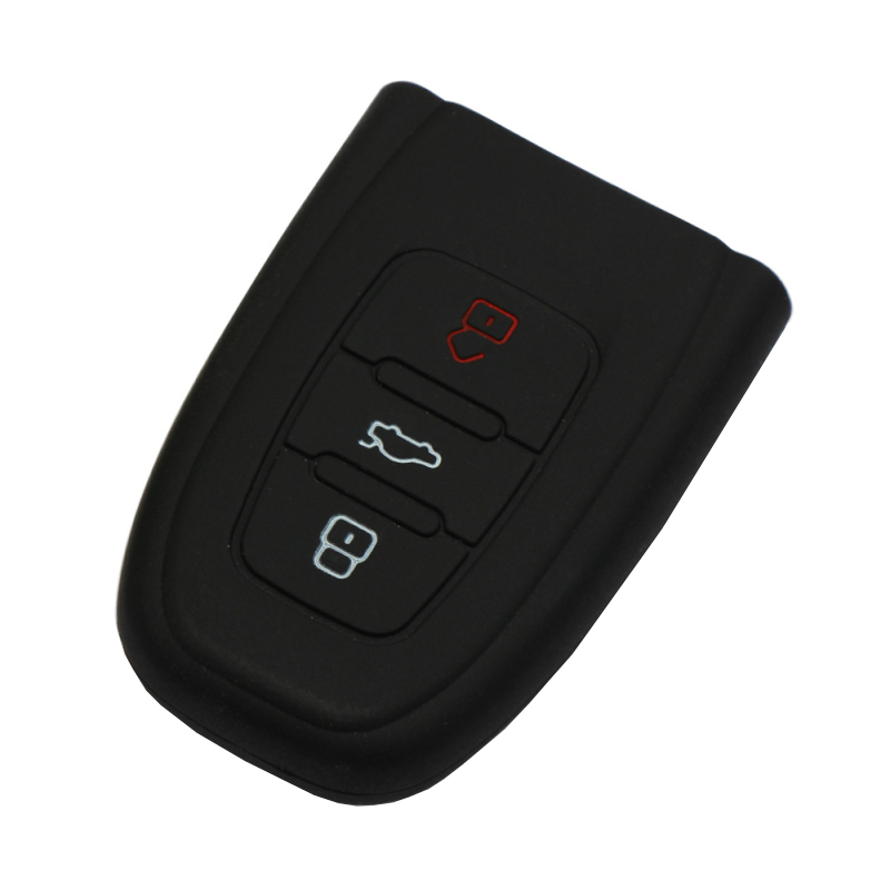 ETUI EN SILICONE POUR TELECOMMANDES INSERABLES AUDI AVEC 3 BOUTONS - NOIR