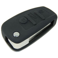 ETUI EN SILICONE POUR TELECOMMANDES PLIABLES 3 BOUTONS AUDI - NOIR