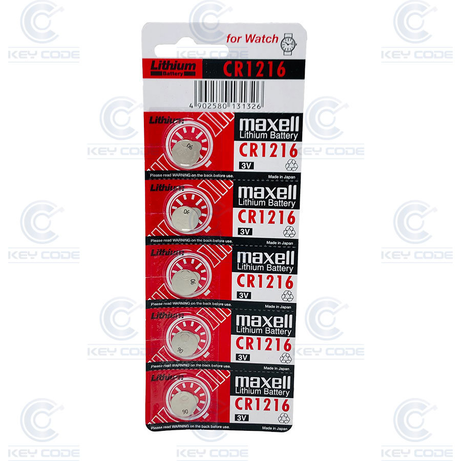 PILE CR1216 3.0V (5 unites)