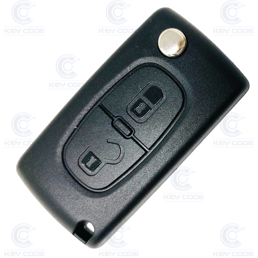 TELECOMMANDE PSA C3, C2 PLIABLE 2 BOUTONS ORIGINALE (6554NR - 649086) PCF7961 ID46 433 mhz ASK