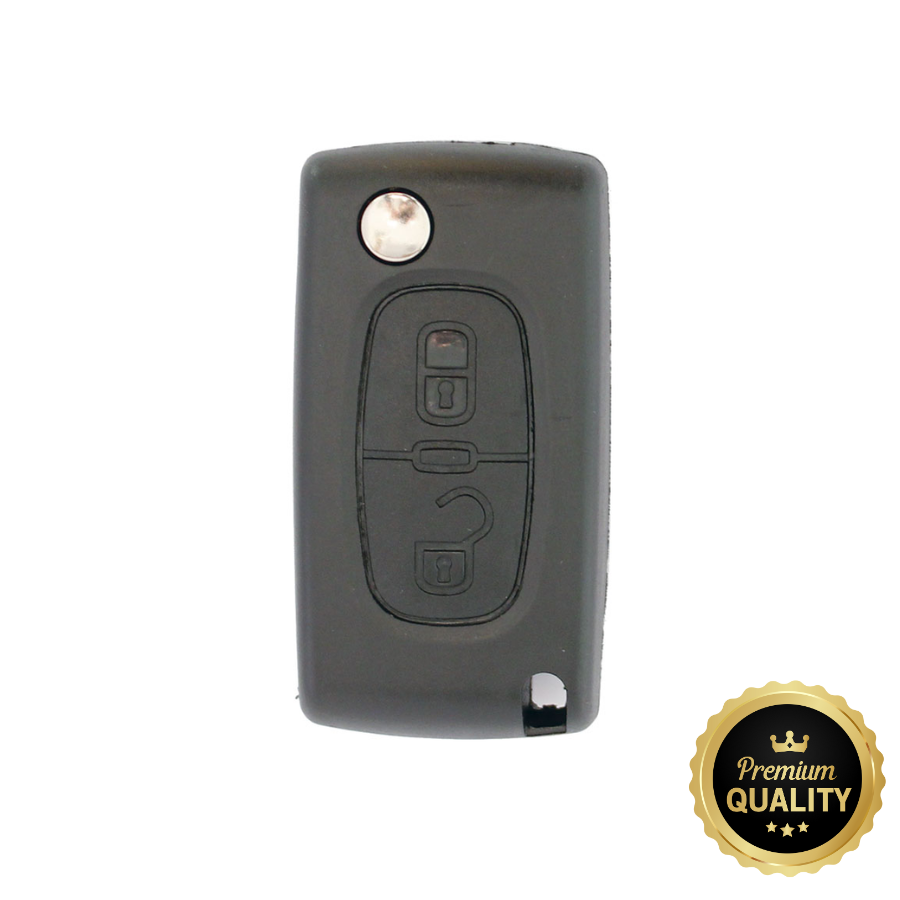 PSA C3 2 BUTTON FLIP REMOTE CASE (VA2) (BATTERY ON BOARD) WITHOUT LOGO - PREMIUM QUALITY