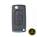 CARCASA MANDO PSA C4 PLEGABLE 3 BOTONES VA2 SIN LOGO BOTON FARO PILA CIRCUITO - CALIDAD PREMIUM 