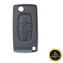 CARCASA MANDO C4 PLEGABLE 3 BOTONES VA2 PILA EN CARCASA BOTON LUZ (SIN HUECO DE LOGO) - CALIDAD PREMIUM