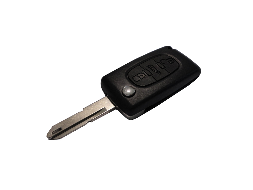[CI72CS3B-S] CARCASA MANDO PLEGABLE DE PSA DE 3 BOTONES NE72 (PILA EN CARCASA)
