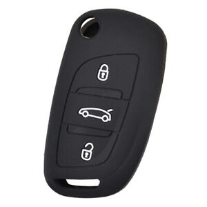 SILICONE CASE FOR FOLDABLE 3-BUTTON REMOTES FOR PSA DS4 - BLACK
