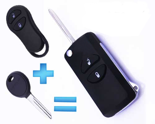 [CR16CS2B-V2] CARCASA MANDO 2 BOTONES CHRYSLER/DODGE/JEEP CONVERTIBLE