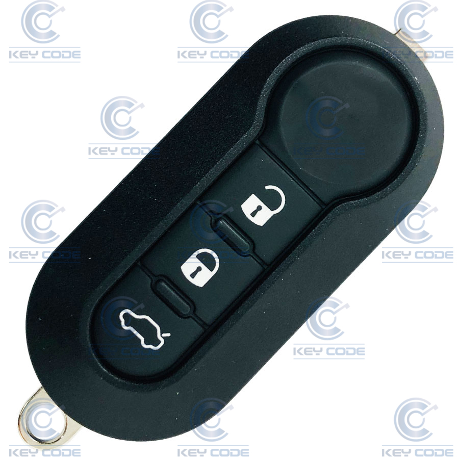 TELECOMMANDE DELPHI 3 BOUTONS FIAT 500 PCF7946 ID46 DELPHI (600626799, 71749374, 71776098, 71765388, 71765760, 71777426, 71765785, 71744324, 71775463) 433 Mhz
