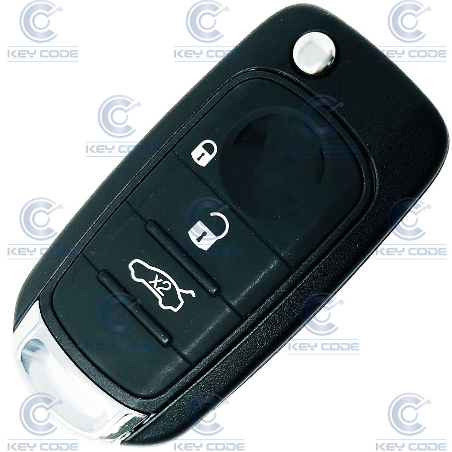 TELECOMMANDE PLIABLE AVEC 3 BOUTONS POUR FIAT 500, 500X ET TIPO (6000626702, 71778806) HITAG AES 433 Mhz - ORIGINALE
