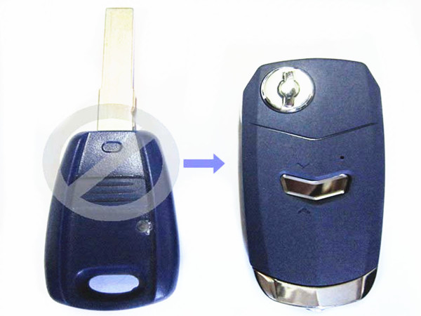 CARCASA MANDO SERRETA CONVERTIBLE A PLEGABLE DE FIAT PUNTO 1 BOTON (SIP22)