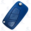 BLUE FIAT FLIP REMOTE CASE (3 BUTTONS) SIP22 (BATTERY ON THE SIDE) - BLUE