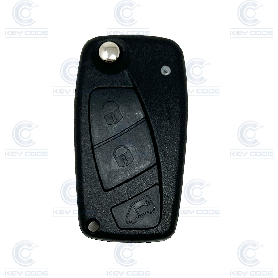 CARCASA FIAT PLEGABLE DE 3 BOTONES NEGRA (PORTAPILAS TRASERO) 