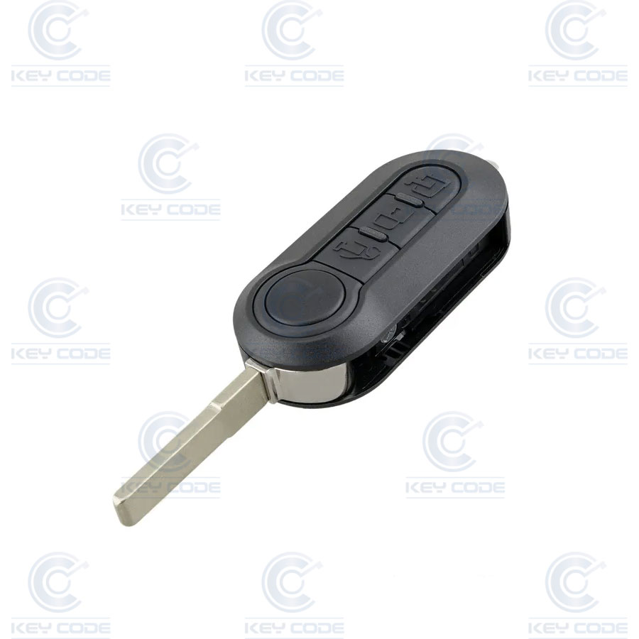 CARCAÇA DE CONTROLE REMOTO PLEGÁVEL OVALADA 3 BOTÕES FIAT (BOTONES VAN) - QUALIDADE PREMIUM