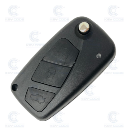 COQUE TELECOMMANDE FIAT AVEC 3 BOUTONS PORTE-BATTERIE LATÉRAL