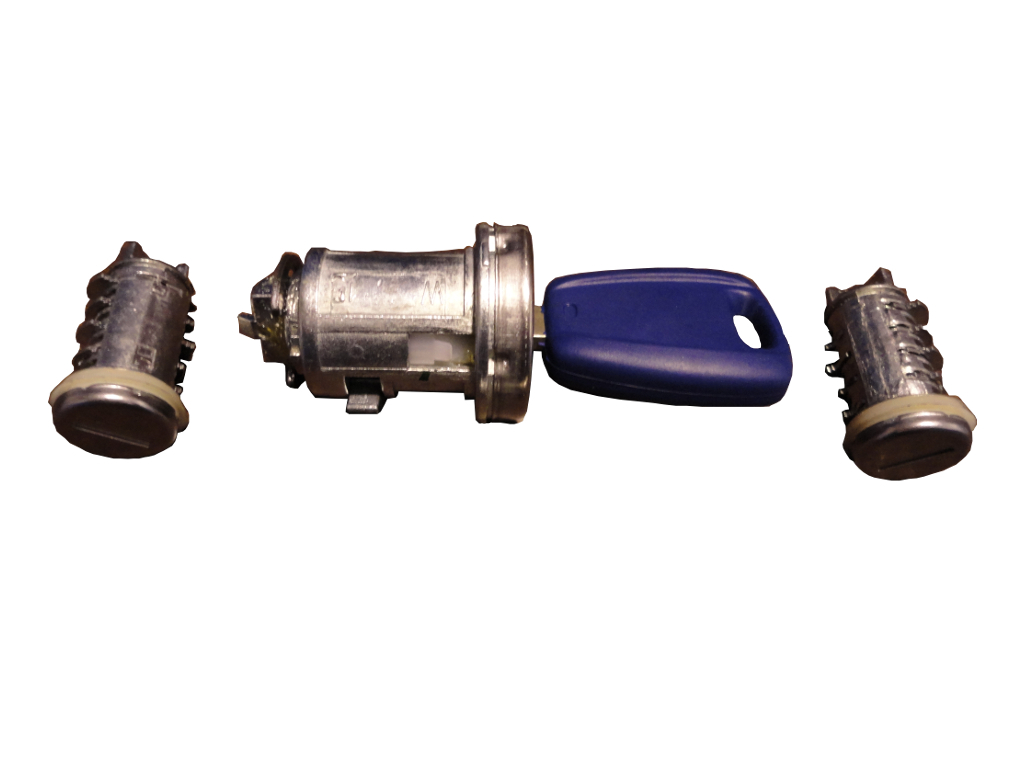 JUEGO CERRADURAS FIAT PUNTO, PANDA, PALIO, DOBLO REGATA (Arranque + 3 Cerraduras) - ORIGINAL - 