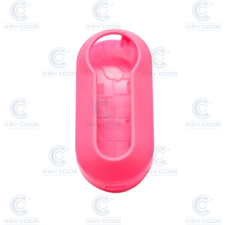 FUNDA DE SILICONA PARA MANDOS PLEGABLES FIAT DE 3 BOTONES - ROSA 