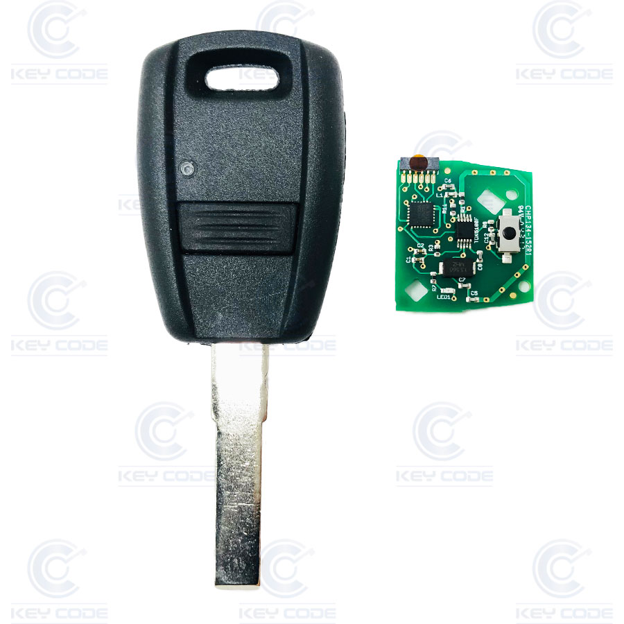 CONTROLE REMOTO FIXO PRETO COM 1 BOTÃO PARA FIAT DOBLO ID48 (71744151) PARA ZED FULL
