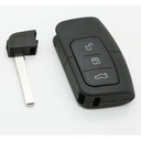 CARCASA MANDO COMPLETO KEYLESS 3 BOTONES FOCUS CON ESPADIN - HU101  