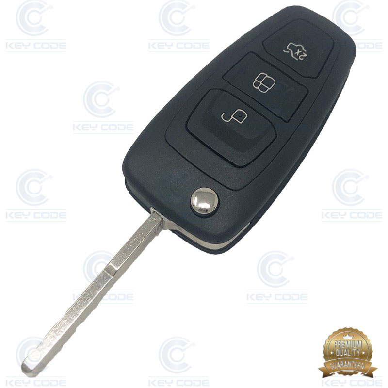 FORD TEAR-SHAPED 3 BUTTONS FLIP REMOTE CASE HU101 - PREMIUM QUALITY