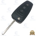 FORD TEAR-SHAPED 3 BUTTONS FLIP REMOTE CASE HU101 - PREMIUM QUALITY