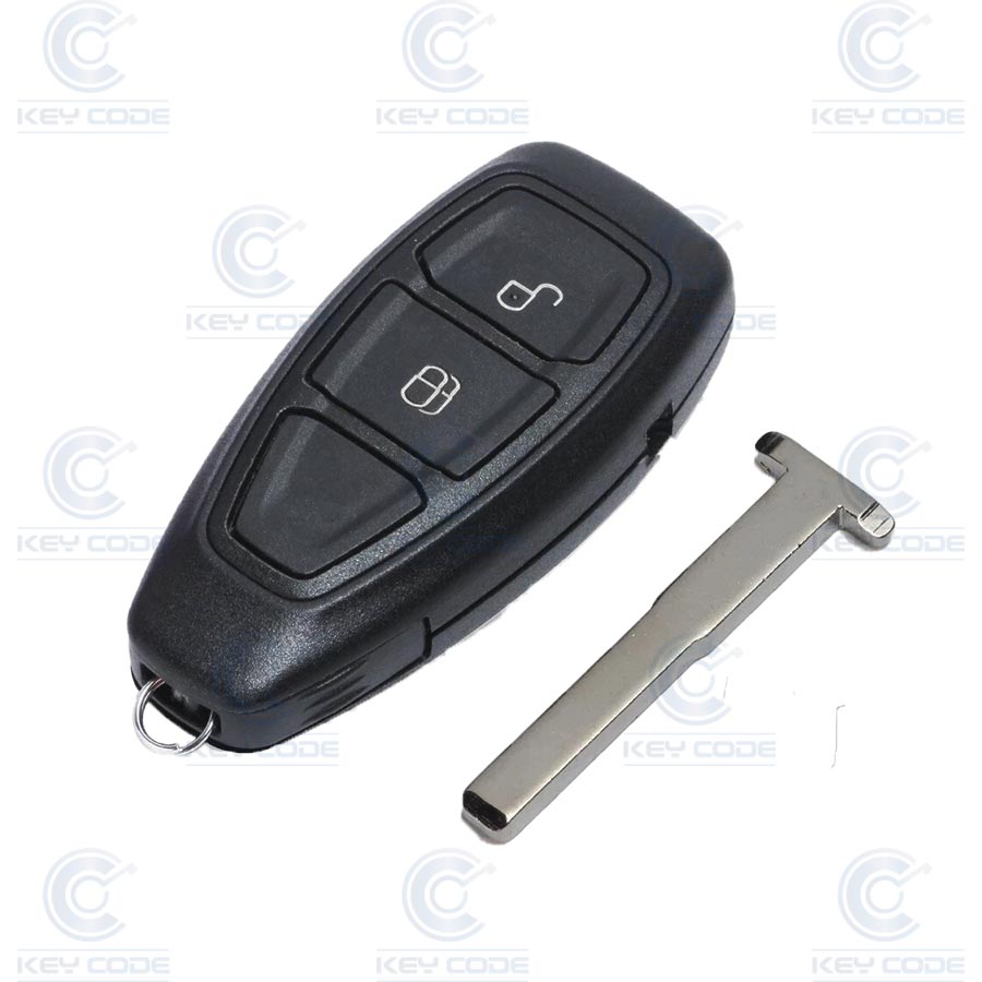 FORD RANGER AND ECOSPORT 2 BUTTON REMOTE WITH TEAR-SHAPED DESIGN (2218473, 2521598) 4D63 433 MHz
