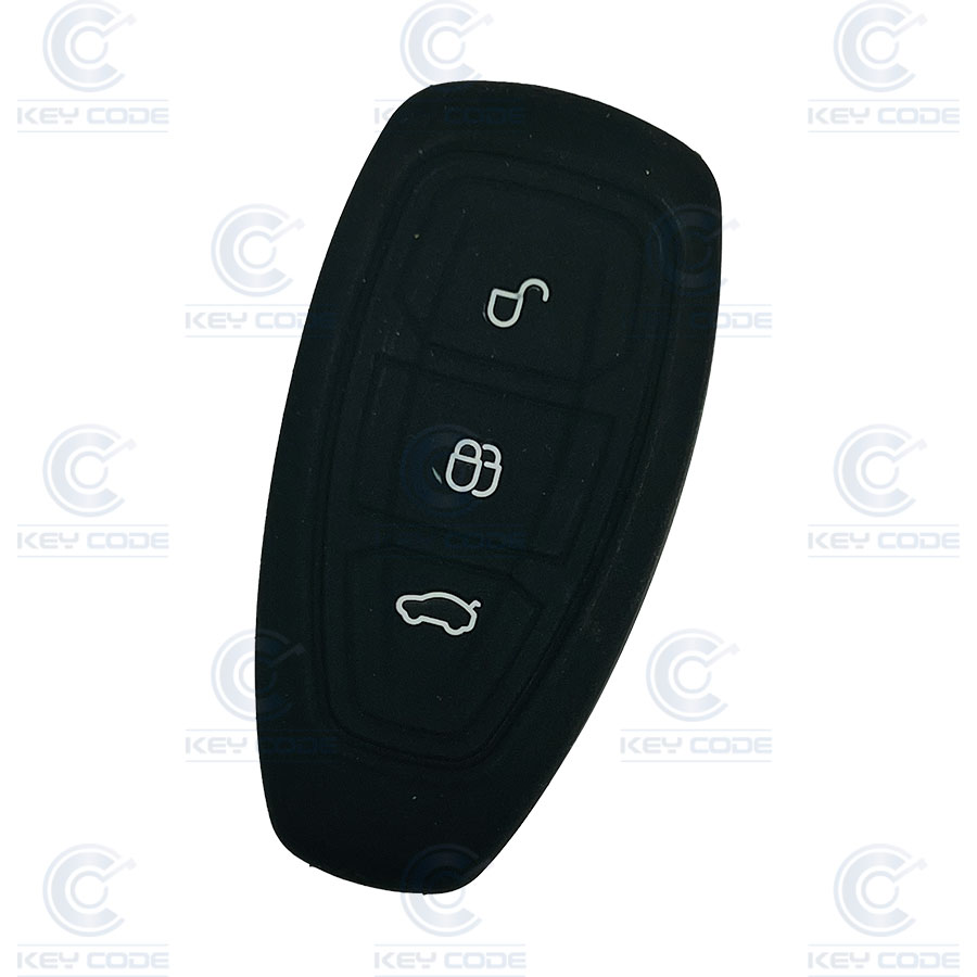 CAPA DE SILICONE PARA CONTROLES REMOTOS KEYLESS DE 3 BOTÕES FORD - PRETO