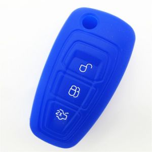 [FOFSL-A] FORD 3 BUTTONS FLIP REMOTE SILICONE CASE (DROP SHAPED) - BLUE