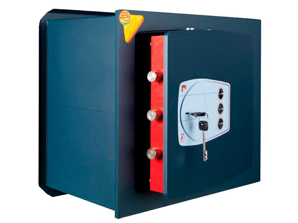 TECHNOMAX GD/6 WALL SAFE WITH KEY AND ELECTRONIC CODE (42 X 48 X 23 CM)