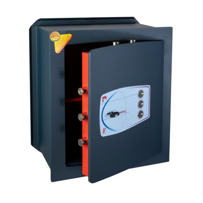 TECHNOMAX GD/7 WALL SAFE WITH KEY AND ELECTRONIC CODE (48 X 42 X 28 CM)