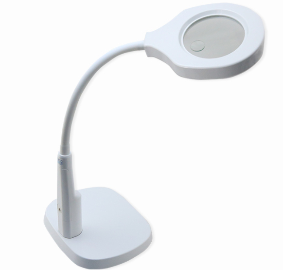 LAMP WITH LIGHT AND MAGNIFYING GLASS