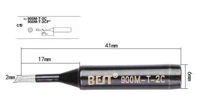 POINTE POUR FER A SOUDER 17 MM/2 MM