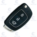 HYUNDAI SANTA FE 2012-2015 3 BUTTON FLIP REMOTE KEY (954302W400, 954302W401) ID60 6F 433 MHZ