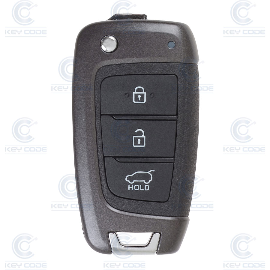 TELECOMMANDE PLIABLE HYUNDAI 3 BOUTONS POUR KONA (2018+) (95430J9800) CRYPTO 40/80 BITS ID 6D-60 433 MHZ FSK - ORIGINAL -