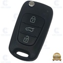 CARCASA MANDO I20, I30, IX45 PLEGABLE 3 BOTONES TOY48 - CALIDAD PREMIUM