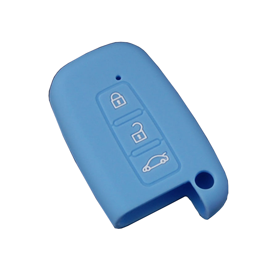 SILICONE CASE FOR 3-BUTTON INSERTABLE HYUNDAI REMOTES - LIGHT BLUE