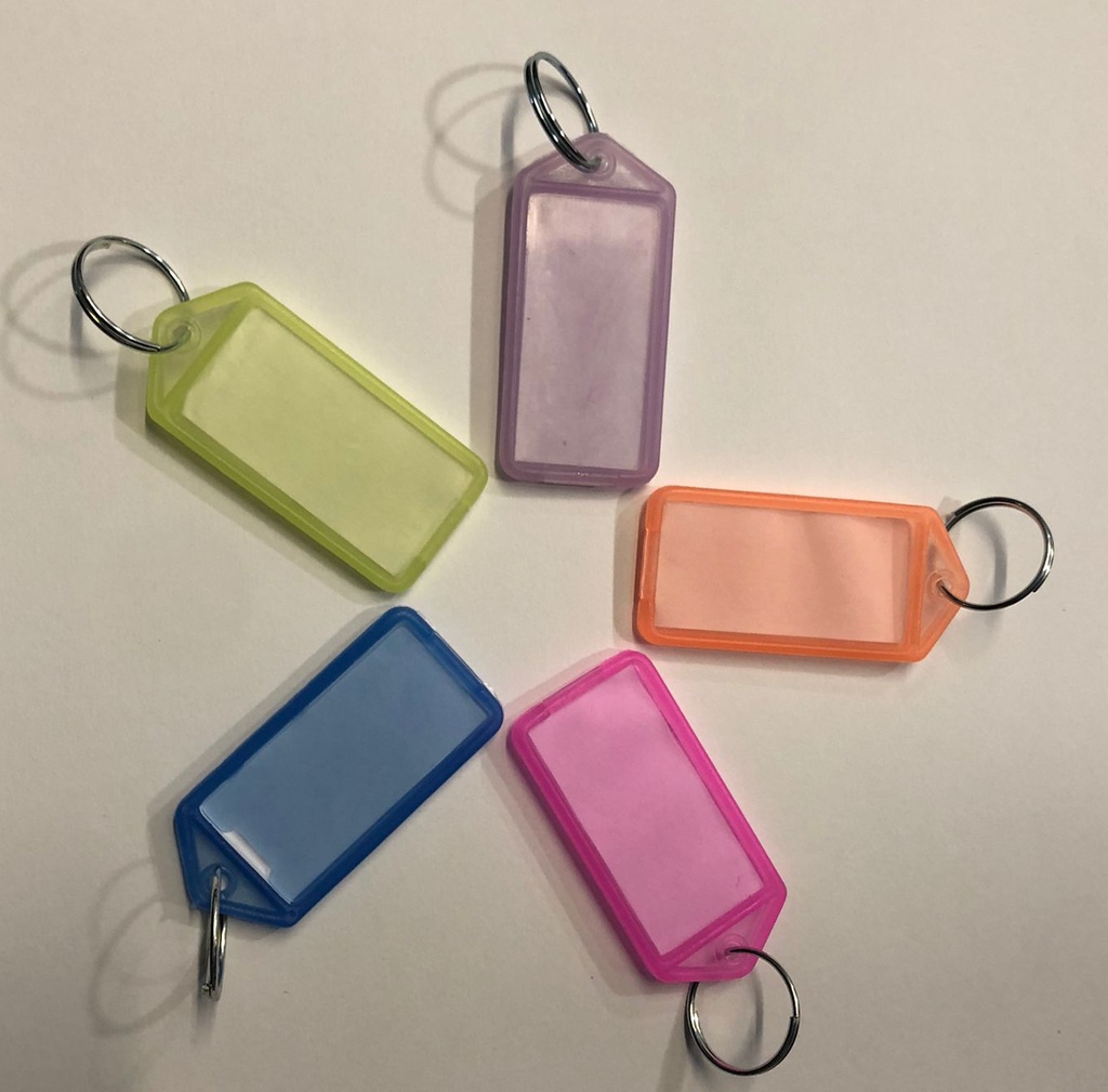 [ID-200] SET WITH 200 PLASTIC IDENTIFICATION TAGS IN 5 COLORS