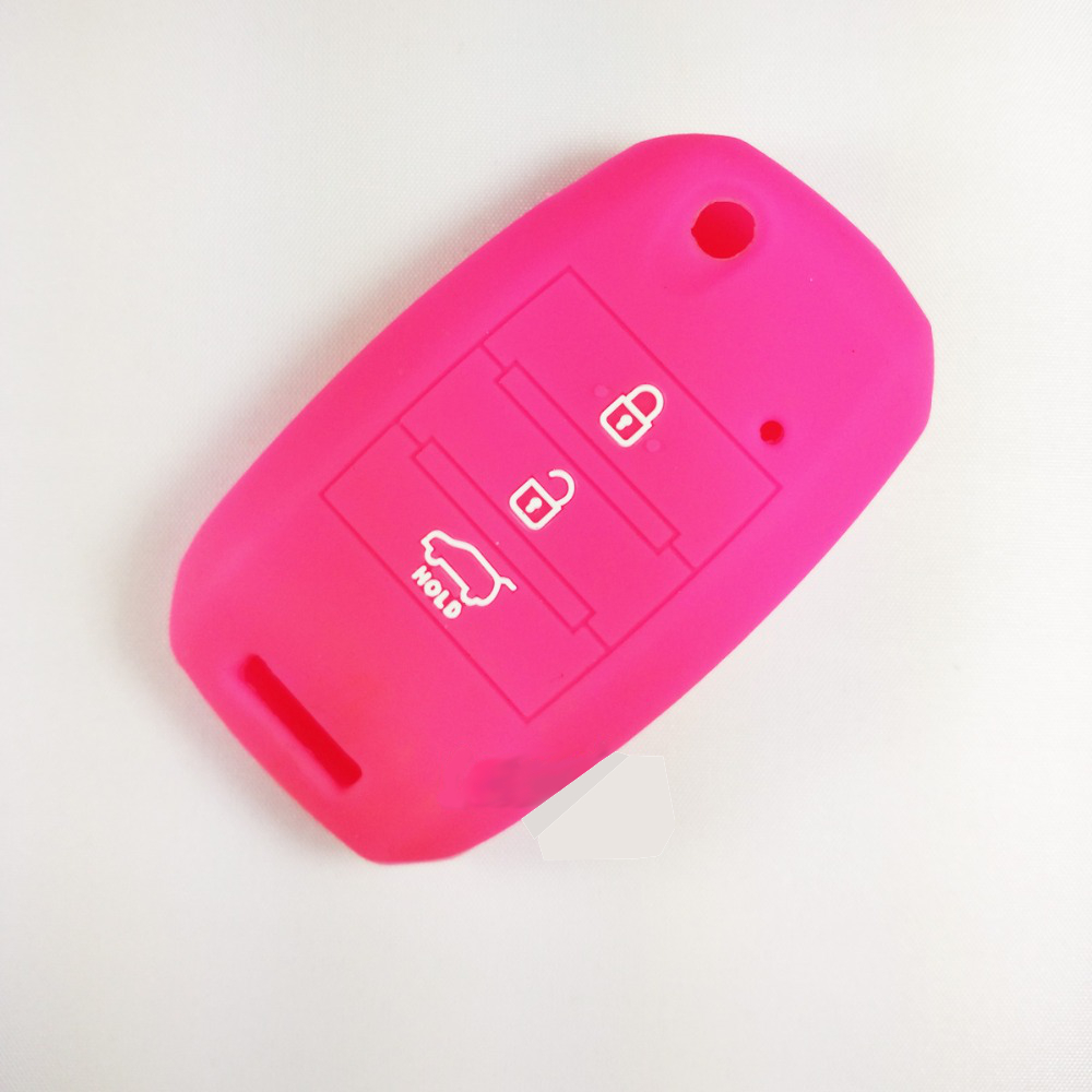 SILICONE CASE FOR 3-BUTTON MODERN FOLDABLE KIA REMOTES - PINK