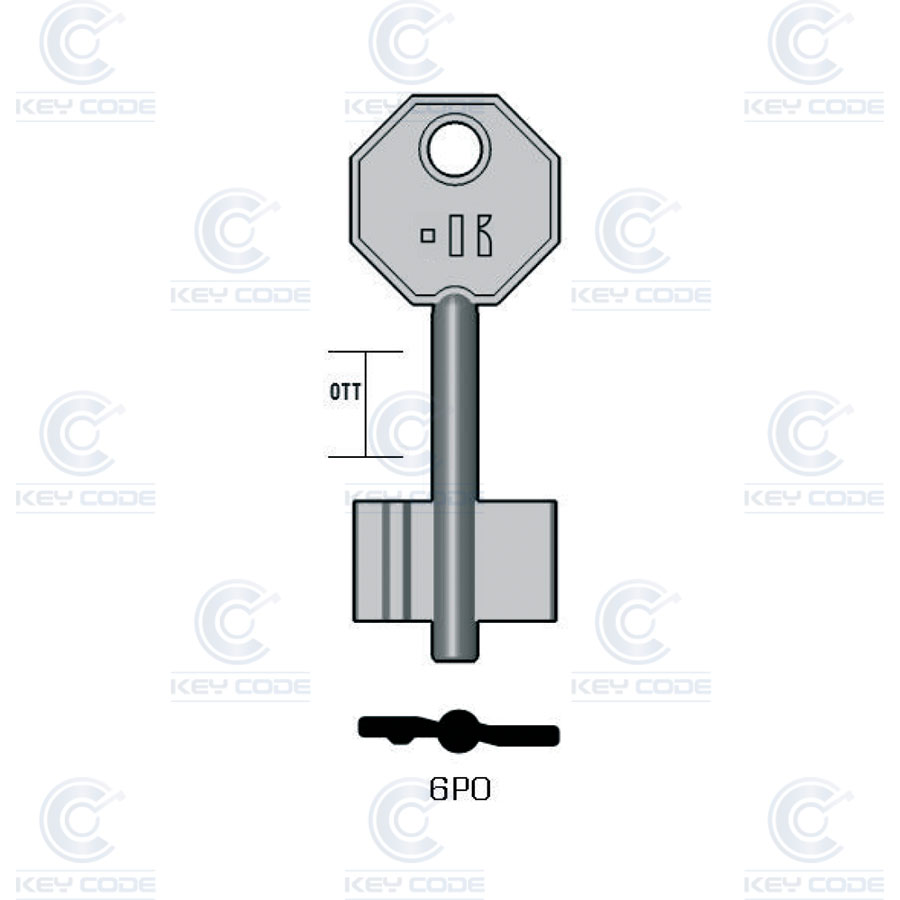 CLÉ KEYLINE 6PO (5PT3, PTN-6G)